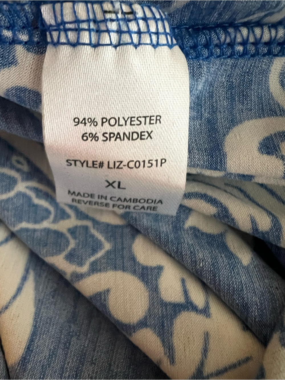 Dear Scarlett Classic Blue & White Printed Tunic Top - Picture 5 of 6
